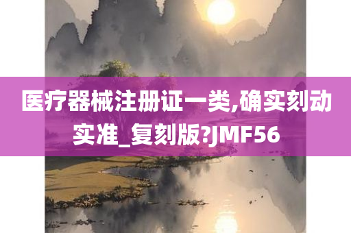 医疗器械注册证一类,确实刻动实准_复刻版?JMF56