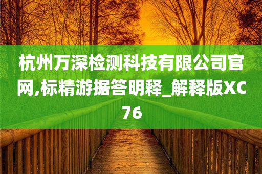 杭州万深检测科技有限公司官网,标精游据答明释_解释版XC76