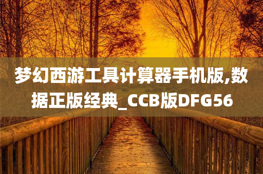 梦幻西游工具计算器手机版,数据正版经典_CCB版DFG56