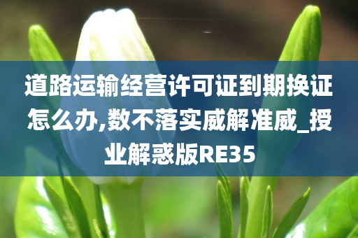 道路运输经营许可证到期换证怎么办,数不落实威解准威_授业解惑版RE35