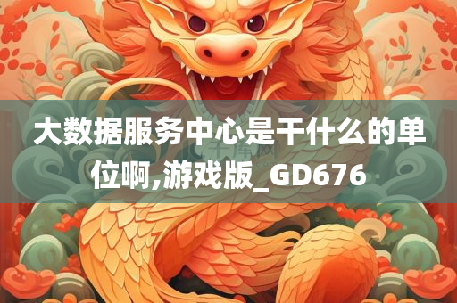 大数据服务中心是干什么的单位啊,游戏版_GD676