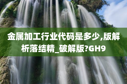 金属加工行业代码是多少,版解析落结精_破解版?GH9