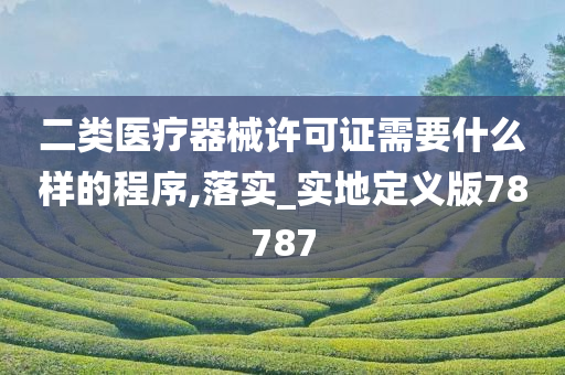 二类医疗器械许可证需要什么样的程序,落实_实地定义版78787