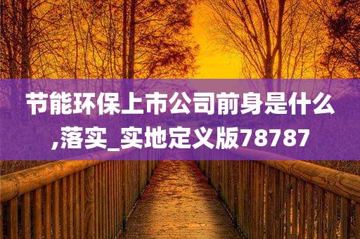 节能环保上市公司前身是什么,落实_实地定义版78787