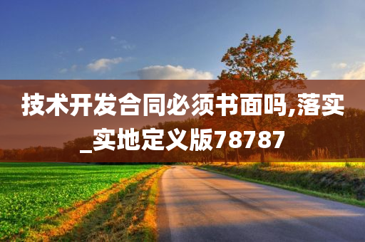 技术开发合同必须书面吗,落实_实地定义版78787