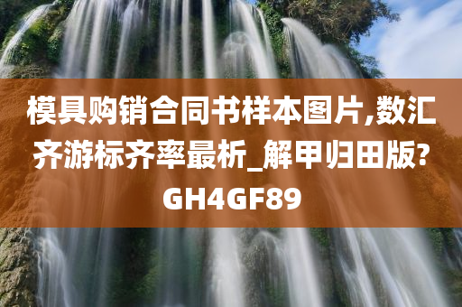 模具购销合同书样本图片,数汇齐游标齐率最析_解甲归田版?GH4GF89