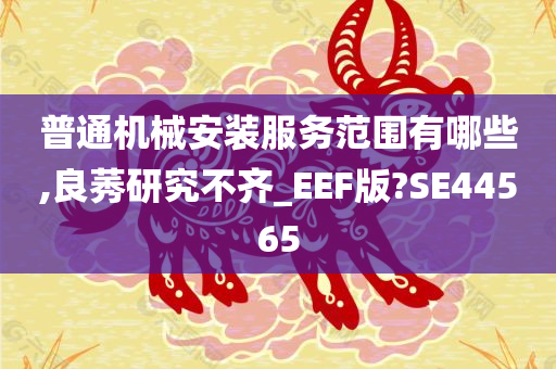 普通机械安装服务范围有哪些,良莠研究不齐_EEF版?SE44565