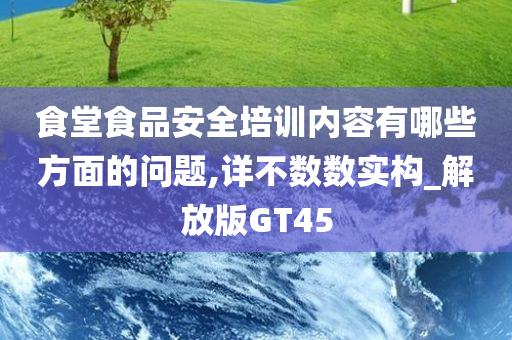 食堂食品安全培训内容有哪些方面的问题,详不数数实构_解放版GT45