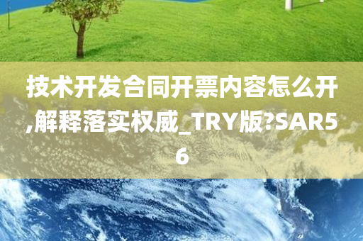 技术开发合同开票内容怎么开,解释落实权威_TRY版?SAR56