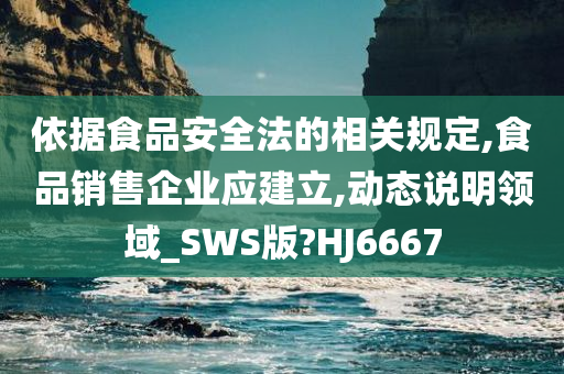 依据食品安全法的相关规定,食品销售企业应建立,动态说明领域_SWS版?HJ6667