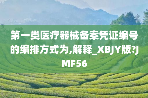 第一类医疗器械备案凭证编号的编排方式为,解释_XBJY版?JMF56