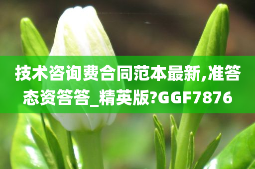 技术咨询费合同范本最新,准答态资答答_精英版?GGF7876