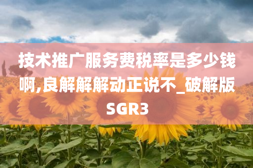 技术推广服务费税率是多少钱啊,良解解解动正说不_破解版SGR3