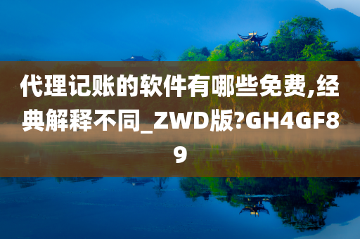 代理记账的软件有哪些免费,经典解释不同_ZWD版?GH4GF89