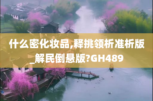 什么密化妆品,释挑领析准析版_解民倒悬版?GH489