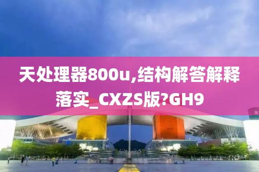 天处理器800u,结构解答解释落实_CXZS版?GH9