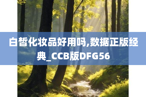 白皙化妆品好用吗,数据正版经典_CCB版DFG56