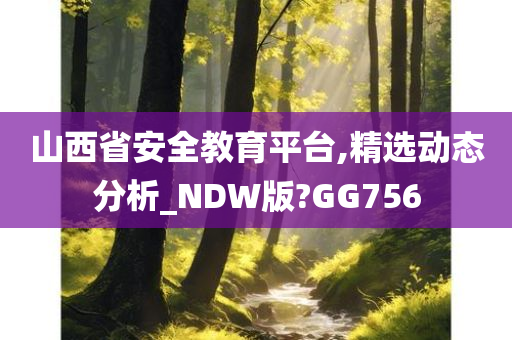 山西省安全教育平台,精选动态分析_NDW版?GG756