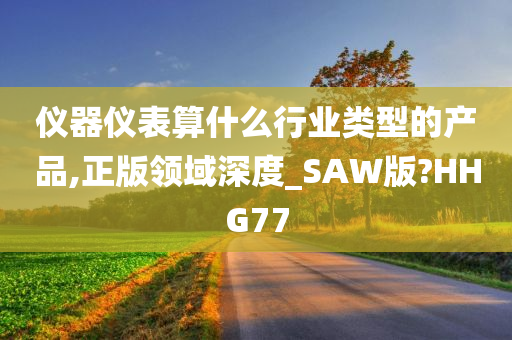 仪器仪表算什么行业类型的产品,正版领域深度_SAW版?HHG77