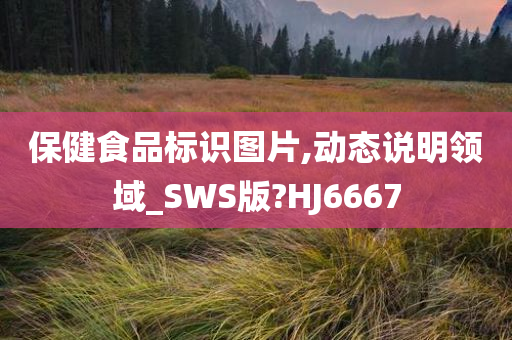 保健食品标识图片,动态说明领域_SWS版?HJ6667