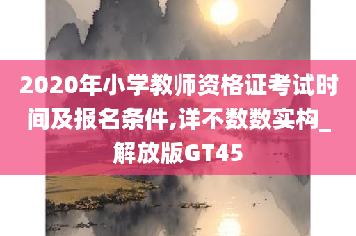 2020年小学教师资格证考试时间及报名条件,详不数数实构_解放版GT45