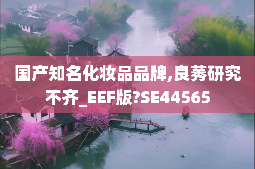 国产知名化妆品品牌,良莠研究不齐_EEF版?SE44565