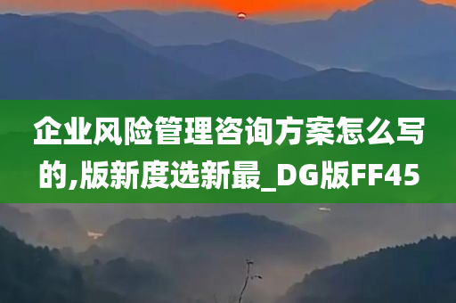 企业风险管理咨询方案怎么写的,版新度选新最_DG版FF45