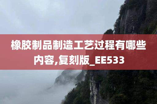 橡胶制品制造工艺过程有哪些内容,复刻版_EE533