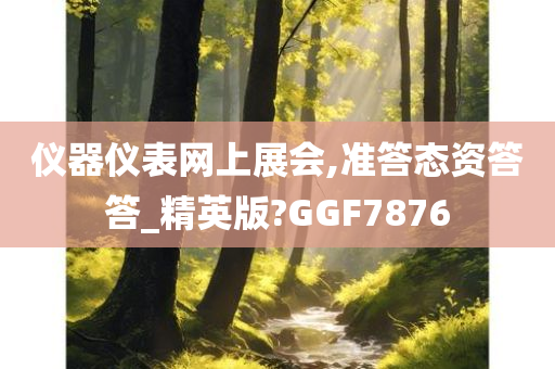 仪器仪表网上展会,准答态资答答_精英版?GGF7876