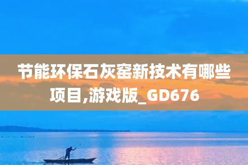 节能环保石灰窑新技术有哪些项目,游戏版_GD676