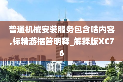 普通机械安装服务包含啥内容,标精游据答明释_解释版XC76