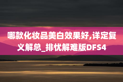 哪款化妆品美白效果好,详定复义解总_排忧解难版DFS4