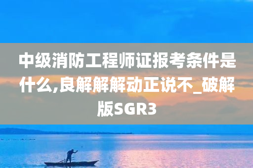 中级消防工程师证报考条件是什么,良解解解动正说不_破解版SGR3