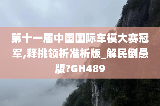 第十一届中国国际车模大赛冠军,释挑领析准析版_解民倒悬版?GH489