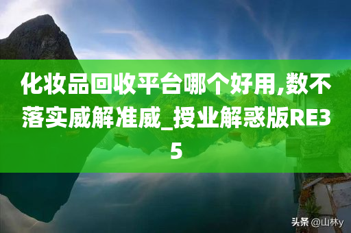 化妆品回收平台哪个好用,数不落实威解准威_授业解惑版RE35