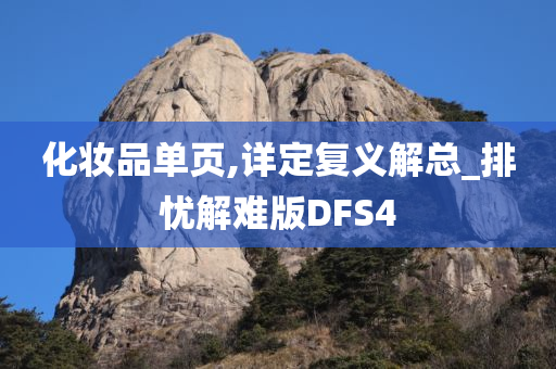 化妆品单页,详定复义解总_排忧解难版DFS4