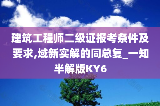 建筑工程师二级证报考条件及要求,域新实解的同总复_一知半解版KY6