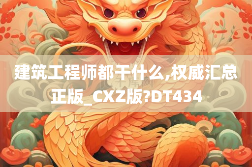 建筑工程师都干什么,权威汇总正版_CXZ版?DT434