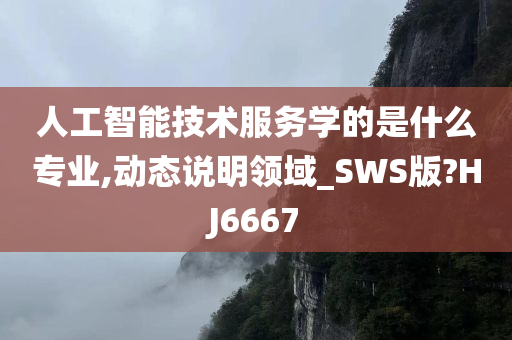 人工智能技术服务学的是什么专业,动态说明领域_SWS版?HJ6667