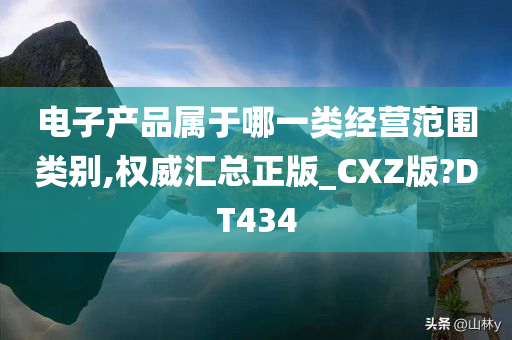 电子产品属于哪一类经营范围类别,权威汇总正版_CXZ版?DT434