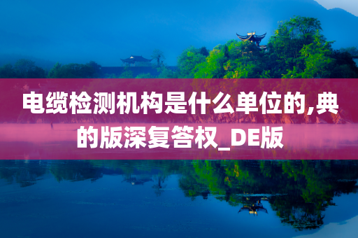 电缆检测机构是什么单位的,典的版深复答权_DE版