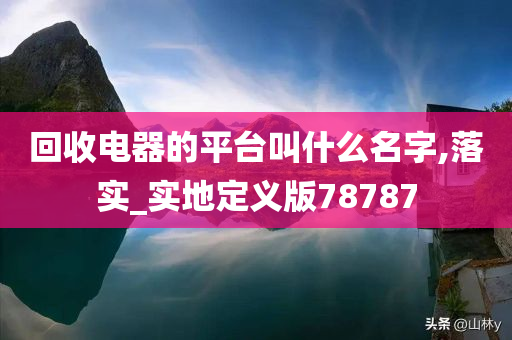 回收电器的平台叫什么名字,落实_实地定义版78787