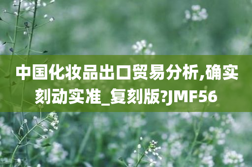 中国化妆品出口贸易分析,确实刻动实准_复刻版?JMF56