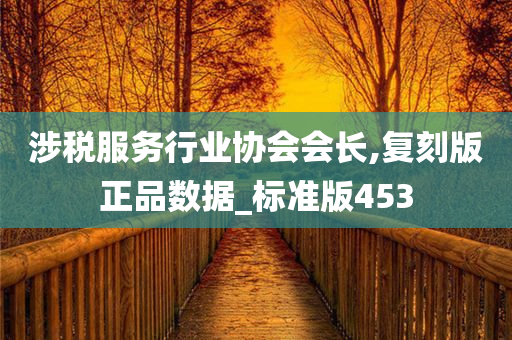 涉税服务行业协会会长,复刻版正品数据_标准版453