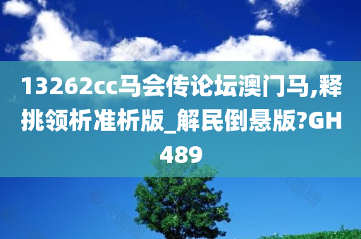 13262cc马会传论坛澳门马,释挑领析准析版_解民倒悬版?GH489