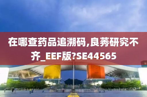 在哪查药品追溯码,良莠研究不齐_EEF版?SE44565