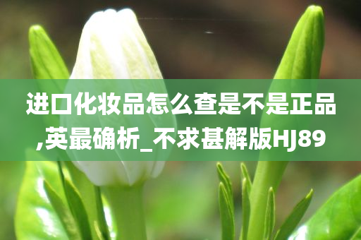 进口化妆品怎么查是不是正品,英最确析_不求甚解版HJ89