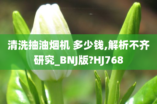 清洗抽油烟机 多少钱,解析不齐研究_BNJ版?HJ768