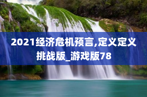 2021经济危机预言,定义定义挑战版_游戏版78