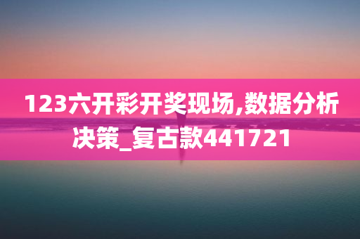 123六开彩开奖现场,数据分析决策_复古款441721